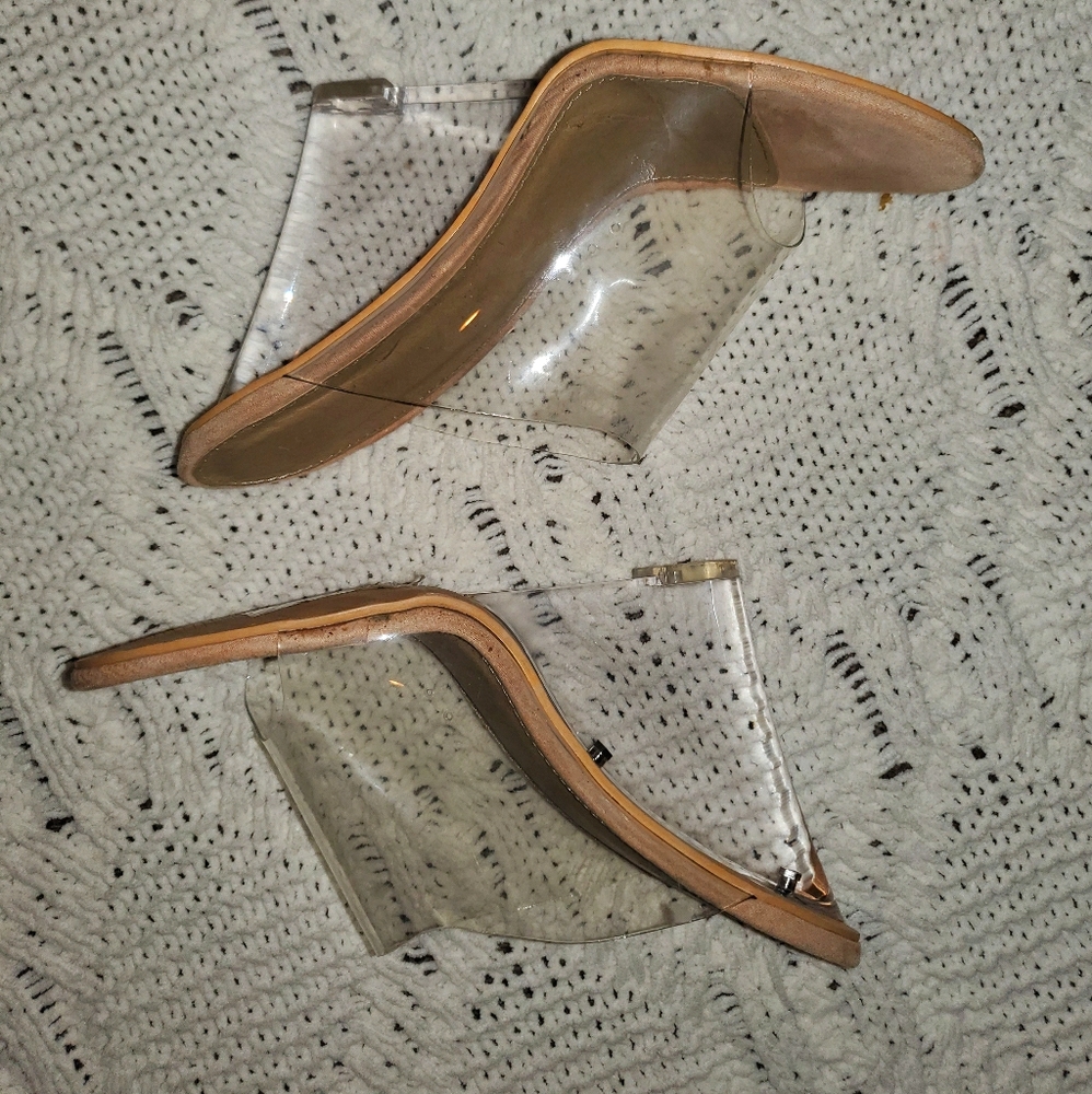 Clear Wedge Heel